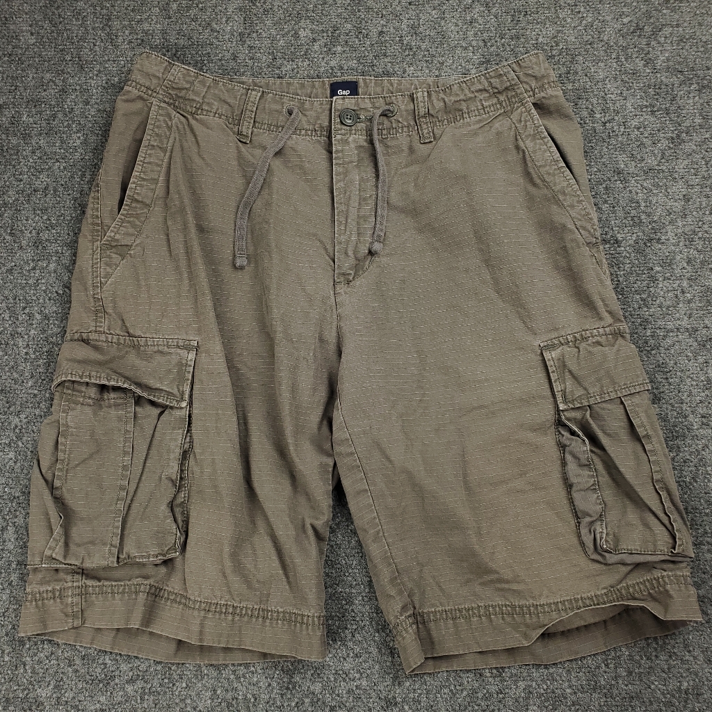 Gap Cargo Shorts Mens 33 Ripstop Military Utility Canvas Baggy Y2k 2000s Skater